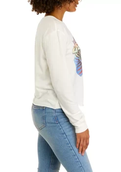 Brand new 🥰 TRUE CRAFT Juniors' Long Sleeve Boxy Graphic T-Shirt 🤩 -True Craft Clothing Store Belk 1017