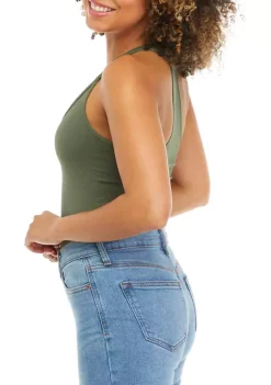 Best Sale ❤️ TRUE CRAFT Sleeveless Seamless Bodysuit 😀 -True Craft Clothing Store Belk 1111