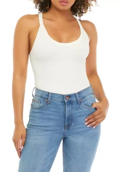 Best Sale ❤️ TRUE CRAFT Sleeveless Seamless Bodysuit 😀 -True Craft Clothing Store Belk 1115