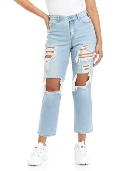 Hot Sale 🛒 TRUE CRAFT Curvy Fit Cropped Baggy Straight 👖 Jeans 😍 -True Craft Clothing Store Belk 1158
