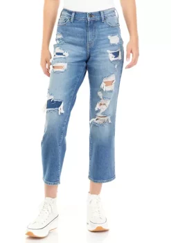 Hot Sale 🛒 TRUE CRAFT Curvy Fit Cropped Baggy Straight 👖 Jeans 😍 -True Craft Clothing Store Belk 1160