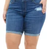 Promo 😀 TRUE CRAFT Plus Size Mid Rise Cuffed Bermuda Shorts 👍 -True Craft Clothing Store Belk 1200