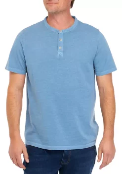 Discount 😀 TRUE CRAFT Short Sleeve Henley T-Shirt ⌛ -True Craft Clothing Store Belk 1231