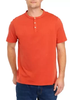 Discount 😀 TRUE CRAFT Short Sleeve Henley T-Shirt ⌛ -True Craft Clothing Store Belk 1232
