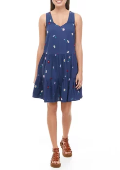 Outlet 😉 TRUE CRAFT Sleeveless Tiered 👗 Dress 🛒 -True Craft Clothing Store Belk 1327