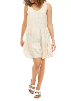 Outlet 😉 TRUE CRAFT Sleeveless Tiered 👗 Dress 🛒 -True Craft Clothing Store Belk 1328