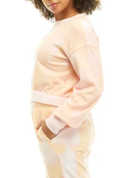 New 🎁 TRUE CRAFT Long Sleeve Cropped Dyed Sweatshirt 🔔 -True Craft Clothing Store Belk 1346