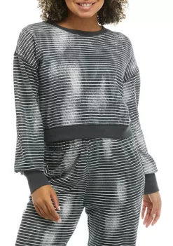 New 🎁 TRUE CRAFT Long Sleeve Cropped Dyed Sweatshirt 🔔 -True Craft Clothing Store Belk 1347