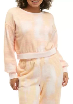 New 🎁 TRUE CRAFT Long Sleeve Cropped Dyed Sweatshirt 🔔 -True Craft Clothing Store Belk 1348