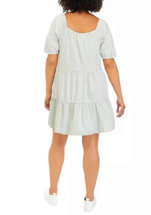 Budget ๐ TRUE CRAFT Plus Size Blouson Sleeve Tiered ๐ Dress โญ 4 Budget ๐ TRUE CRAFT Plus Size Blouson Sleeve Tiered ๐ Dress โญ - Image 2