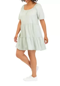 Budget ๐ TRUE CRAFT Plus Size Blouson Sleeve Tiered ๐ Dress โญ 9 Budget ๐ TRUE CRAFT Plus Size Blouson Sleeve Tiered ๐ Dress โญ -True Craft Clothing Store Belk 1367