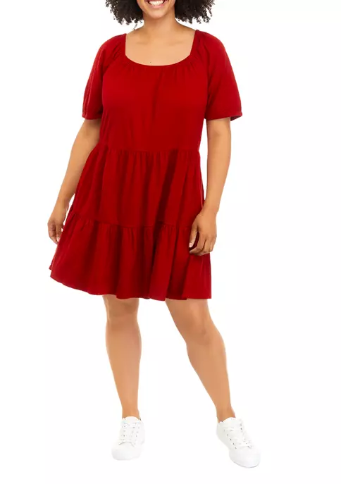 Budget ๐ TRUE CRAFT Plus Size Blouson Sleeve Tiered ๐ Dress โญ 7 Budget ๐ TRUE CRAFT Plus Size Blouson Sleeve Tiered ๐ Dress โญ - Image 5