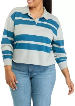 Coupon 👏 TRUE CRAFT Plus Size Long Sleeve Terry Polo 👕 Shirt 😀 -True Craft Clothing Store Belk 1393