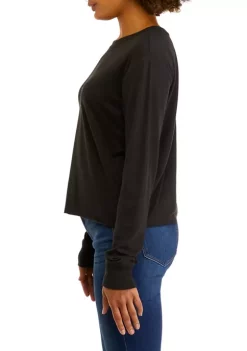 Promo 🔔 TRUE CRAFT Juniors' Long Sleeve Boxy Graphic T-Shirt 👍 -True Craft Clothing Store Belk 1426