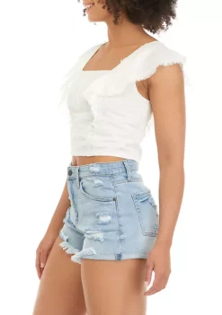 Deals 🥰 TRUE CRAFT Flutter Sleeve Peasant Top ⭐ -True Craft Clothing Store Belk 1441