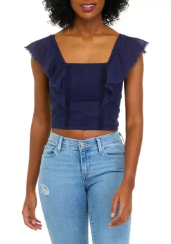 Deals 🥰 TRUE CRAFT Flutter Sleeve Peasant Top ⭐ -True Craft Clothing Store Belk 1445