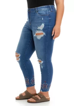Best Pirce 🥰 TRUE CRAFT Plus Size High Rise Skinny Ankle 👖 Jeans 🔥 -True Craft Clothing Store Belk 1472