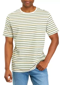 Deals 😍 TRUE CRAFT Short Sleeve Stripe T-Shirt 👏 -True Craft Clothing Store Belk 1504