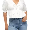 Deals 🧨 TRUE CRAFT Tie Front Blouse 🧨 -True Craft Clothing Store Belk 1559