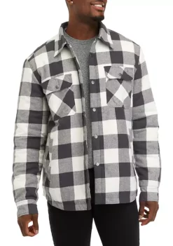Cheapest 🔔 TRUE CRAFT Sherpa Lined Flannel Shacket 💯 -True Craft Clothing Store Belk 158