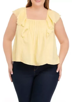 Best deal 🔥 TRUE CRAFT Plus Size Dobby Blouse 🤩 -True Craft Clothing Store Belk 1609