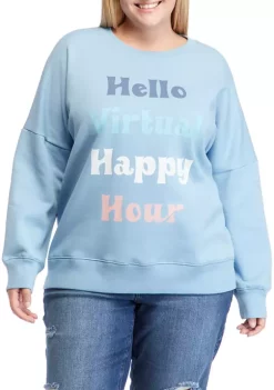 Brand new 💯 TRUE CRAFT Soft Shop Plus Size Virtual Happy Hour Sweatshirt 👏