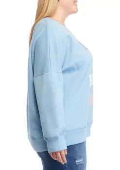 Brand new 💯 TRUE CRAFT Soft Shop Plus Size Virtual Happy Hour Sweatshirt 👏 -True Craft Clothing Store Belk 1620