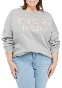 Brand new 💯 TRUE CRAFT Soft Shop Plus Size Virtual Happy Hour Sweatshirt 👏 -True Craft Clothing Store Belk 1621