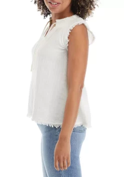 Brand new 😀 TRUE CRAFT 👩 Women's Sleeveless Flutter Shoulder Top ⌛ -True Craft Clothing Store Belk 1642