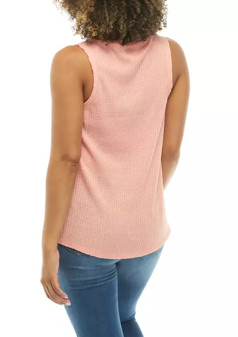 Best deal ✨ TRUE CRAFT Tie Front Waffle Knit Tank Top 🌟 4 Best deal ✨ TRUE CRAFT Tie Front Waffle Knit Tank Top 🌟 - Image 2