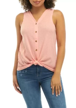 Best deal ✨ TRUE CRAFT Tie Front Waffle Knit Tank Top 🌟 15 Best deal ✨ TRUE CRAFT Tie Front Waffle Knit Tank Top 🌟 -True Craft Clothing Store Belk 1661