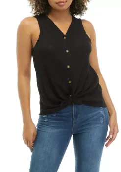 Best deal ✨ TRUE CRAFT Tie Front Waffle Knit Tank Top 🌟 16 Best deal ✨ TRUE CRAFT Tie Front Waffle Knit Tank Top 🌟 -True Craft Clothing Store Belk 1662