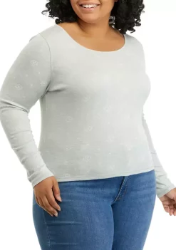 Best reviews of 😍 TRUE CRAFT Plus Size Long Sleeve Rib Crew T-Shirt 🎉