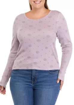 Best reviews of 😍 TRUE CRAFT Plus Size Long Sleeve Rib Crew T-Shirt 🎉 -True Craft Clothing Store Belk 1667