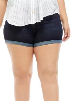 Budget 🤩 TRUE CRAFT Plus Size Mid Rise Cuffed Shorts 👏 -True Craft Clothing Store Belk 1729