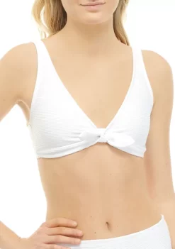 Hot Sale 😉 TRUE CRAFT Ribbed Tie Front Bralette Swim Top 👍 -True Craft Clothing Store Belk 1753