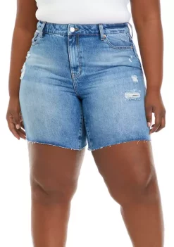 Best Pirce 😉 TRUE CRAFT Plus Size High Rise Dad Bermuda Shorts ✔️ -True Craft Clothing Store Belk 1774