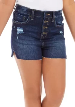 Buy 🔥 TRUE CRAFT 👧 Girls 7-16 High Rise Button Shorts ⭐ -True Craft Clothing Store Belk 1788
