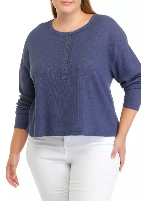Best deal 🎉 TRUE CRAFT Plus Size Long Sleeve Cropped Easy Henley 👕 Shirt 😉 3 Best deal 🎉 TRUE CRAFT Plus Size Long Sleeve Cropped Easy Henley 👕 Shirt 😉