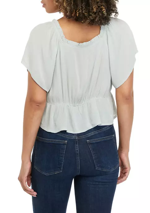 Coupon 👍 TRUE CRAFT Short Sleeve Cinched Front Top 🛒 4 Coupon 👍 TRUE CRAFT Short Sleeve Cinched Front Top 🛒 - Image 2