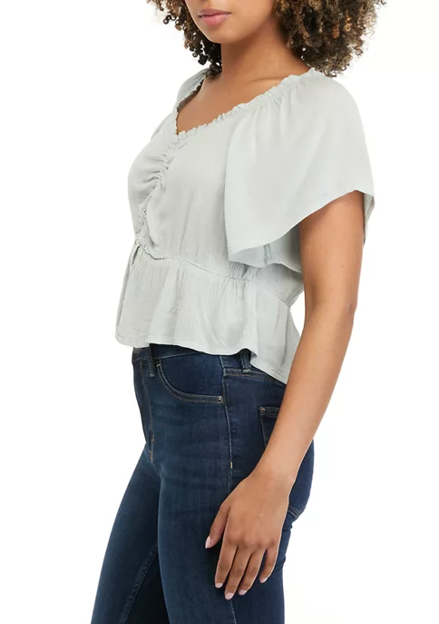 Coupon 👍 TRUE CRAFT Short Sleeve Cinched Front Top 🛒 5 Coupon 👍 TRUE CRAFT Short Sleeve Cinched Front Top 🛒 - Image 3