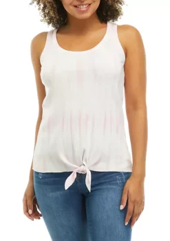 Deals 🎁 TRUE CRAFT Core Ribbed Tie Front Tank Top 👍 -True Craft Clothing Store Belk 1887