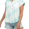 Best deal 🎉 TRUE CRAFT Short Sleeve Tie Dye Gauze Camp 👚 Shirt 🧨 -True Craft Clothing Store Belk 1895