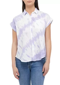 Best deal 🎉 TRUE CRAFT Short Sleeve Tie Dye Gauze Camp 👚 Shirt 🧨 -True Craft Clothing Store Belk 1900