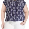 Wholesale ⌛ TRUE CRAFT Plus Size Short Sleeve Shirred Yoke 👚 Shirt 😀 -True Craft Clothing Store Belk 1901
