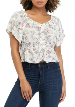 Best reviews of 🧨 TRUE CRAFT Short Sleeve Cinched Front Top 🧨 -True Craft Clothing Store Belk 1909