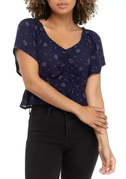 Best reviews of 🧨 TRUE CRAFT Short Sleeve Cinched Front Top 🧨 -True Craft Clothing Store Belk 1910