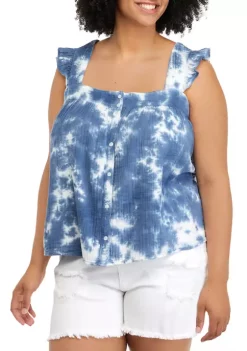 Promo 👍 TRUE CRAFT Plus Size Gauze Tank Top 🎁