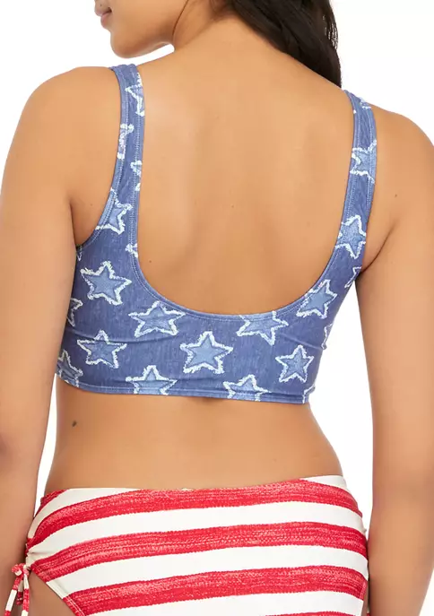 Best deal 🤩 TRUE CRAFT Star Print Midkini Swim Top 🎉 4 Best deal 🤩 TRUE CRAFT Star Print Midkini Swim Top 🎉 - Image 2
