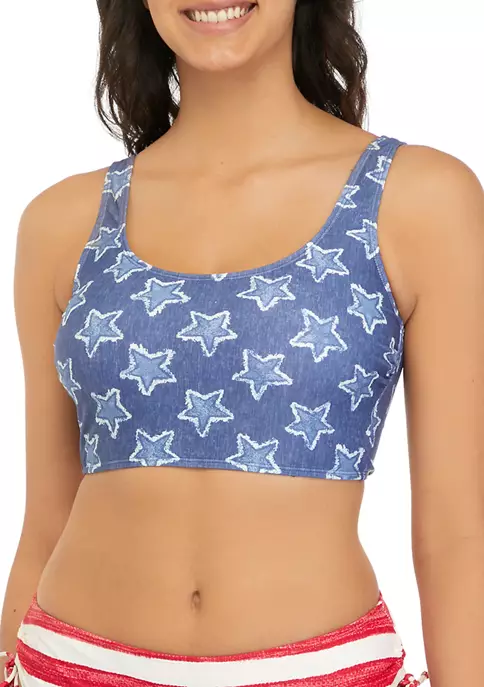 Best deal 🤩 TRUE CRAFT Star Print Midkini Swim Top 🎉 6 Best deal 🤩 TRUE CRAFT Star Print Midkini Swim Top 🎉 - Image 4